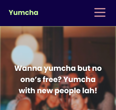 Main screen of Yumcha